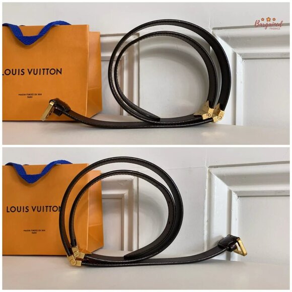 Authentic Louis Vuitton Amaranto Monogram Vernis Leather Gold Buckle Belt 75/30 - Picture 10 of 12